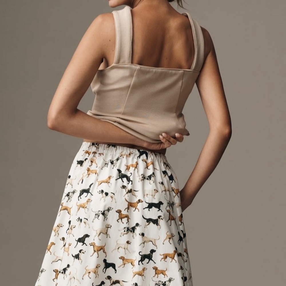 The Jacie Poplin Printed Maxi Skirt By Maeve